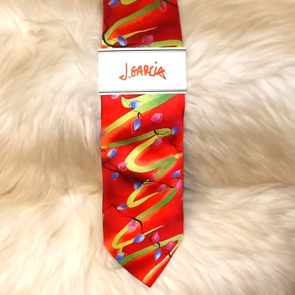 Jerry Garcia Ombre String of Christmas Lights Tie - Picture 6 of 13